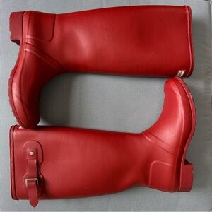 Hunter Red Tall Rain Boots